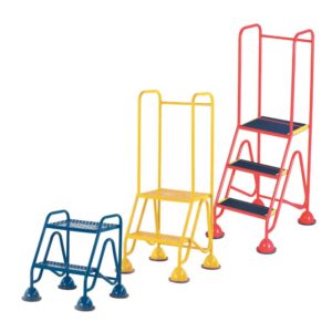 A range of mobile warehouse steps available to buy from Rack Storage Systems